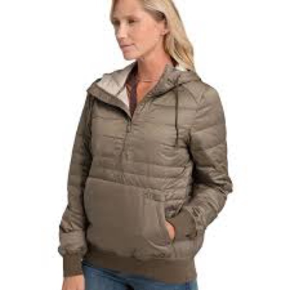 Prana Pyx Down Filled Pullover Hoodie Puffer Jacket Size Medium - Picture 10 of 10